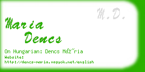 maria dencs business card